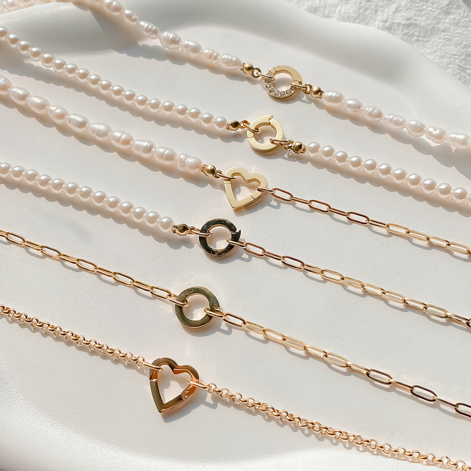 Stainless Steel Material 1 Piece Stainless Steel DIY Ornament Accessories Pendant Casual Round Heart Shape
