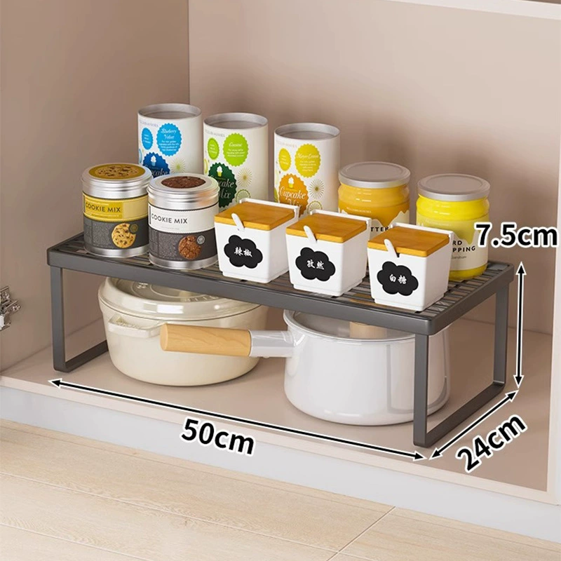 Kitchen Cabinet Shelf Organizer Rack, Multi-Size Desktop & Cabinet Storage