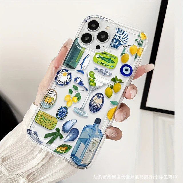 Fashion elements for Apple 11/12/13/14/15 mobile phone case iPhone16ProMax protective cover