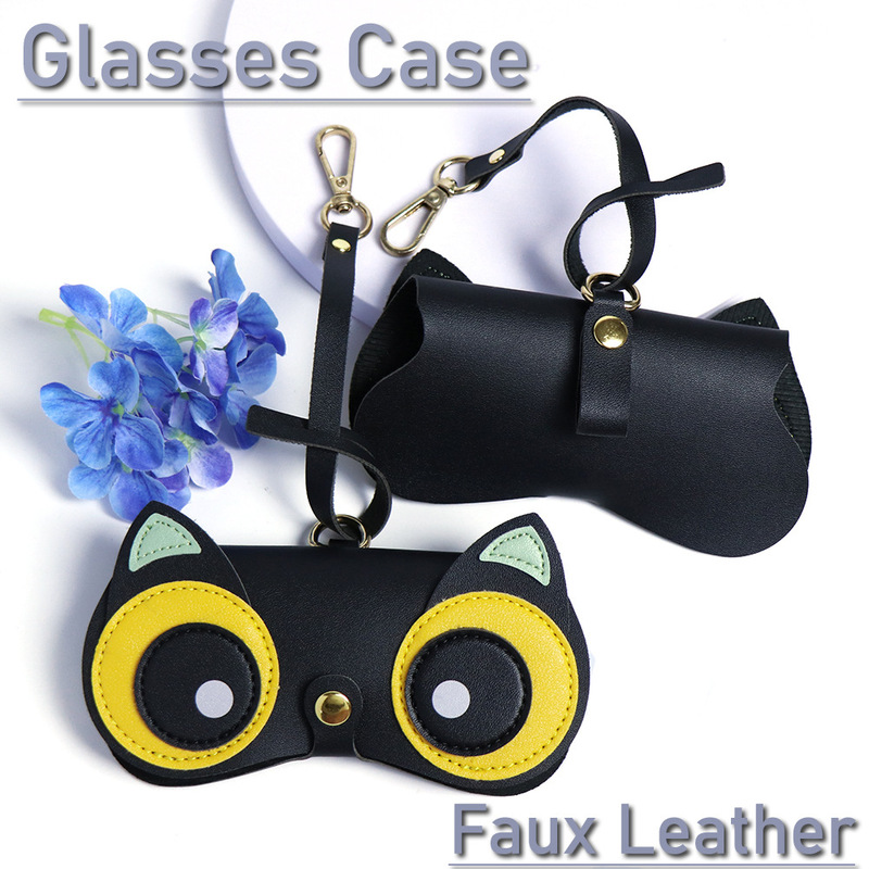 Cross-Border Amazon New Glasses Bag Portable Glasses Storage Bag Storage Bag Black Cat Sunglasses Protective Cover Pendant