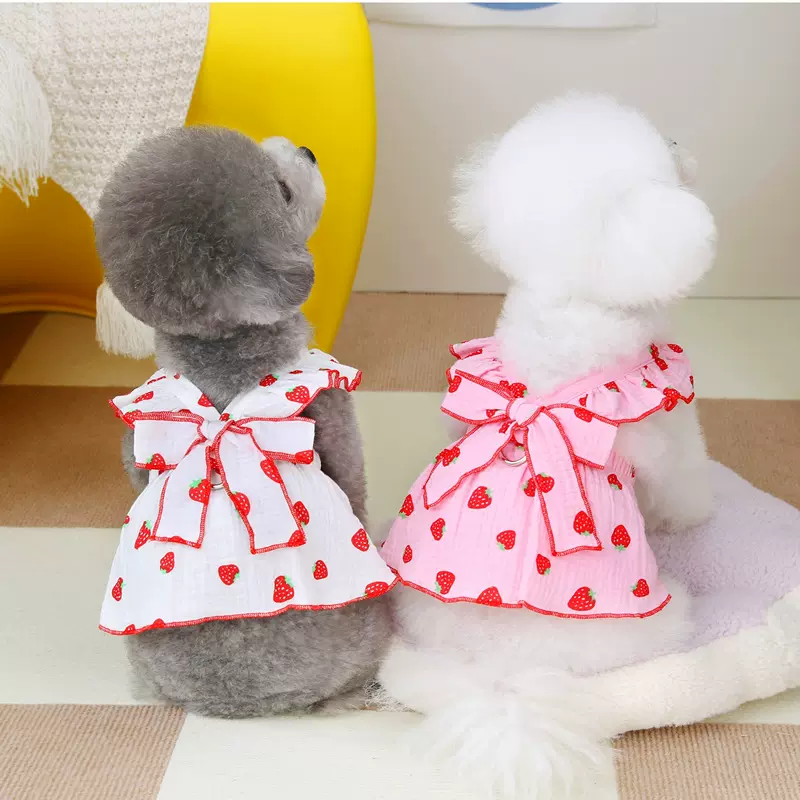 狗狗衣服碎花公主裙猫咪春夏款宠物衣服可爱裙子小型犬淑女文静裙
