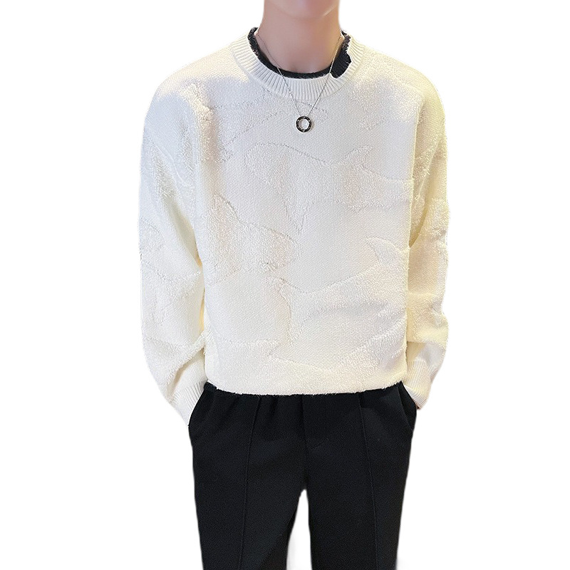 Explosiones transfronterizas de tamaño grande falso de dos piezas de camisetas de punto suéter toallas de hombre bordadas tridimensionales de otoño y invierno fábrica de chaqueta al por mayor