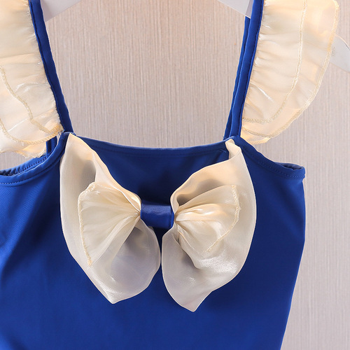 Korean girl's attached swimsuit, stylish and sweet,  new design for baby girls, cute one-piece swimsuit