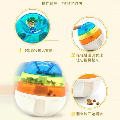 Amazon Cross-border Dog Food Toy Ball Tumbler Pet Feeder Funny Dog Slow Food Bowl Dropshipping