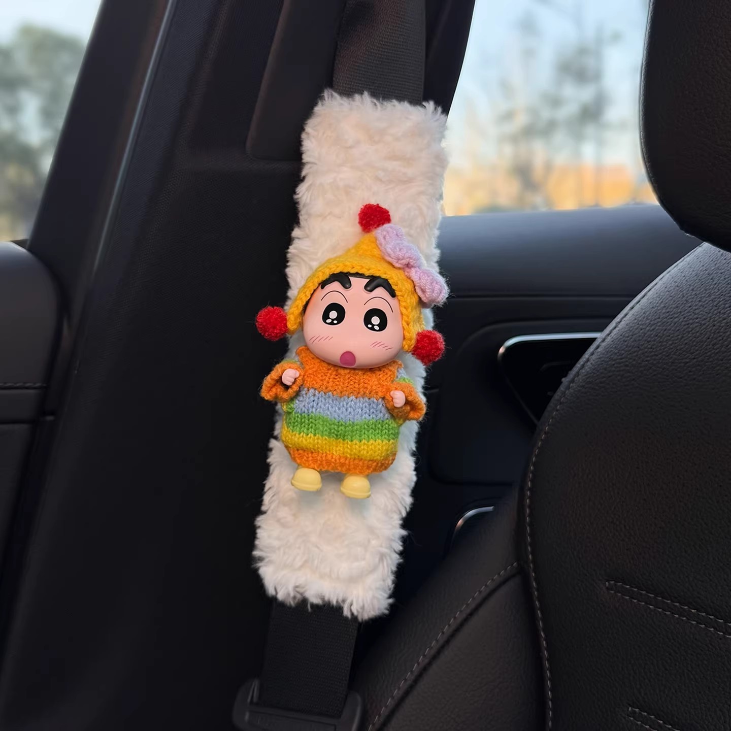 Crayon Shin-Chan Car Seatbelt Shoulder Pads Car Interior Seatbelt Decoration Anti-Wear Clothing Couple Set for Women