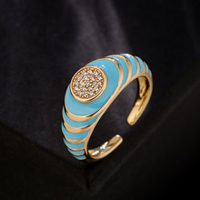 �Ĺ� �羳��Ʒ INS���ŷ�߼��� ͭ18K������ʯ���ο��ڽ�ָŮ