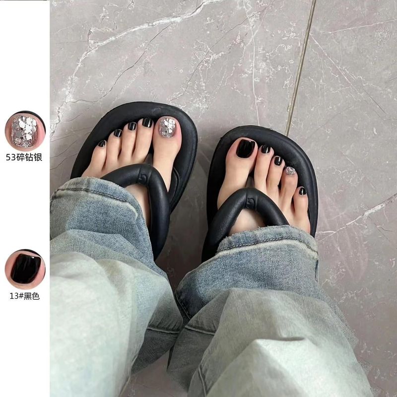 夏款超显白爆款百搭蓝色速干脚指甲油免烤不可剥持久不掉色防水|undefined