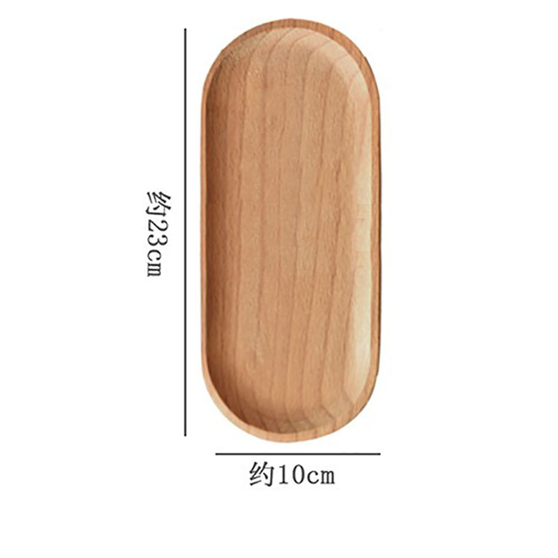 bandeja de madera de árbol de ebano, bandeja de almacenamiento de aire, plato de comedor oval japonés, pastel, pan, café, té, plato de madera sólida image 20