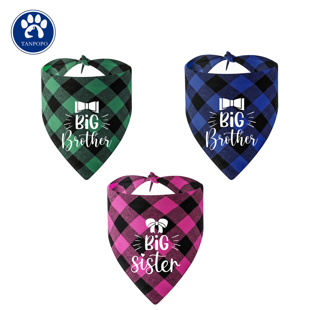 Tanpopo Transfronteriza Popular algodón casual perro babero collar dibujos animados mascota triángulo bufanda al por mayor