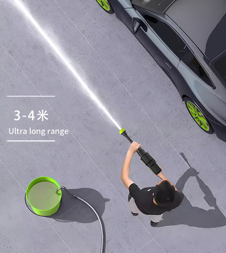 Cross-Border Wireless High-Pressure Water Gun Manufacturer Wholesale Lithium Battery Car Wash Garden Watering Lithium Battery High-Pressure Water Gun