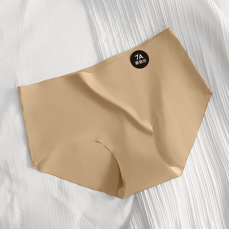 アイスシルクシームレスヨガフィットネスショーツ レディース 裾が締め付けない三角パンツ 7A桑蚕糸 抗菌 スポーツ 通気性ショーツ