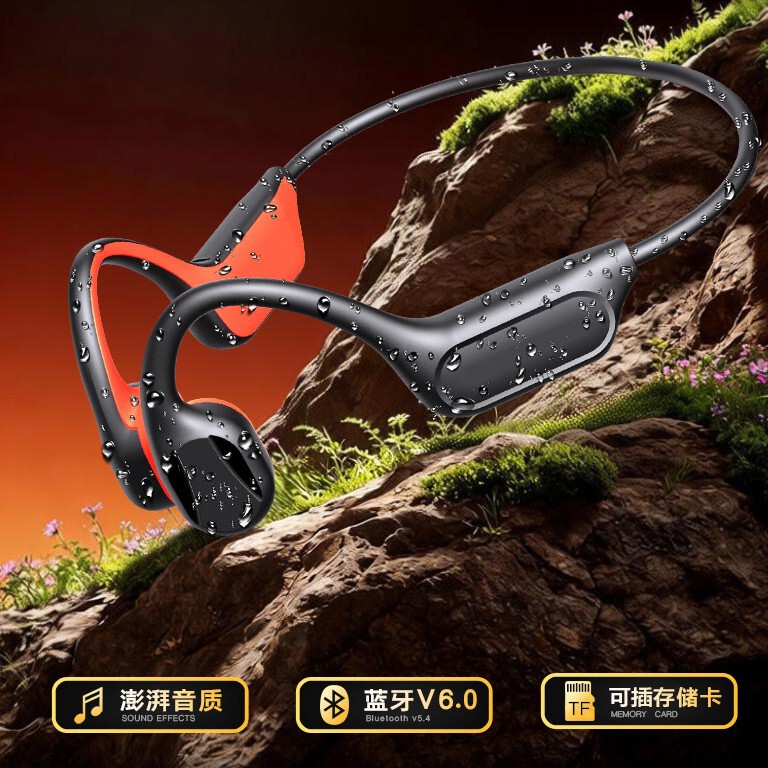 Cross-Border Carefully Selected New Product Mg8 Air Conduction Bluetooth Earphones, Wireless Sports Running Ear-Hook Style, Waterproof, Comfortable to Wear