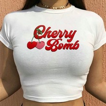 欧美短T恤上衣女 ж футболка crop top tee shirt women