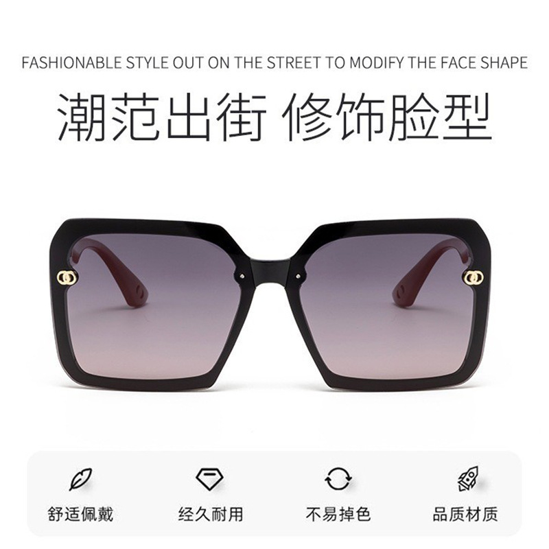 新型サングラス女性ネット赤震え音生放送モデル欧米ファッションサングラス個性大気紫外線防止眼鏡|undefined