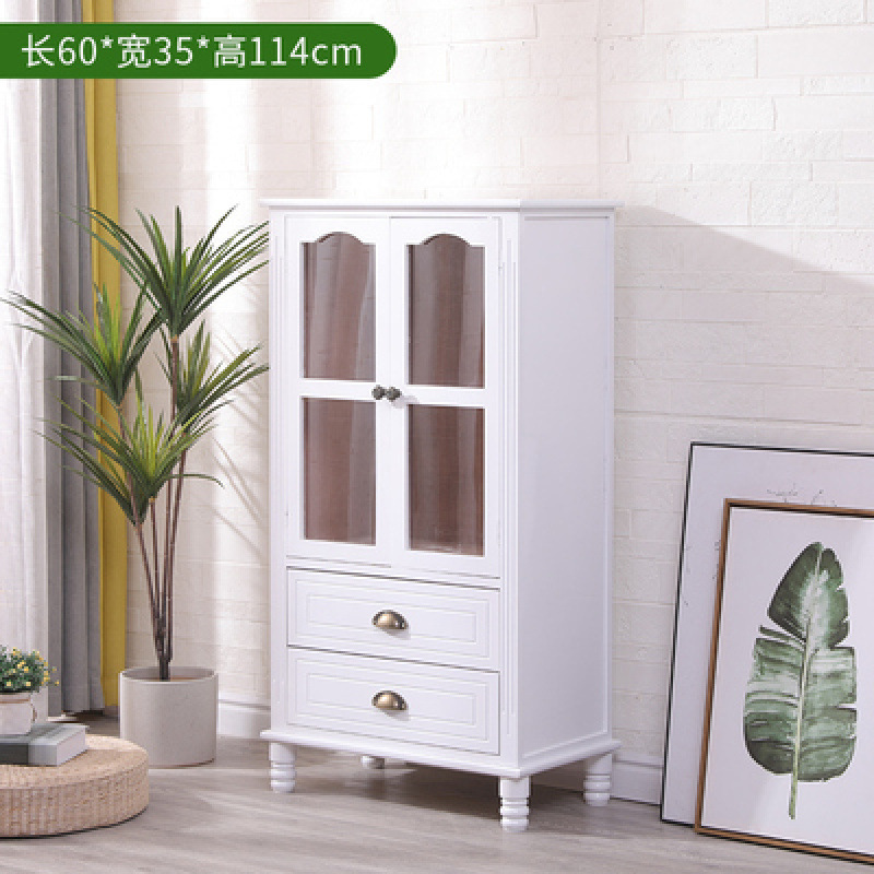 American retro meseta de cabecera de madera sólida hendidura pequeño vinícola tipo cajón 40CM gabinete de almacenamiento TV sala de estar vertical