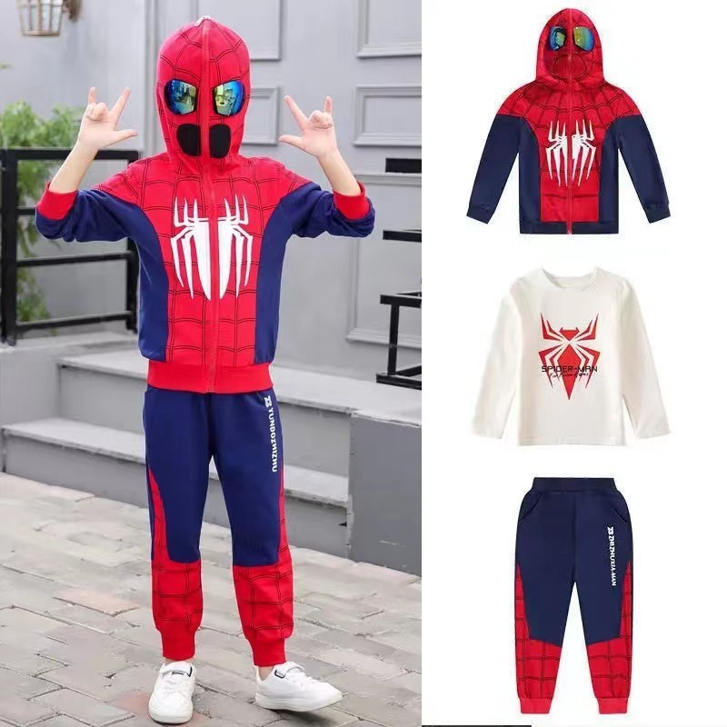 男の子スパイダーマン子供服春秋ツーピース子供スポーツスーツ子供春服ベビーウルトラマン服|undefined