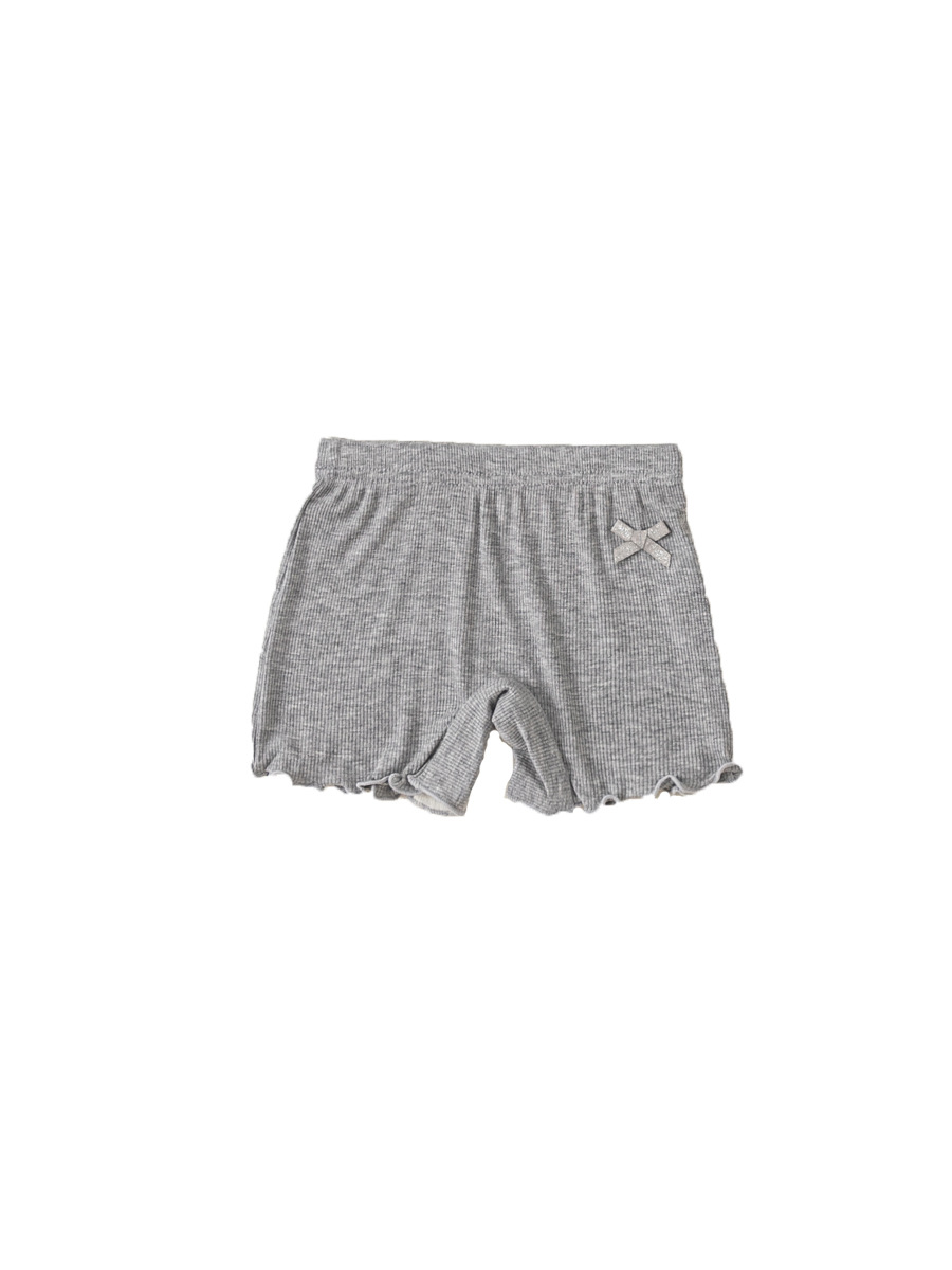 Youbao ropa para niños leggings para niños, ropa para niños, pantalones cortos con orejas de madera con lazo, pantalones de seguridad de color sólido para niñas de verano