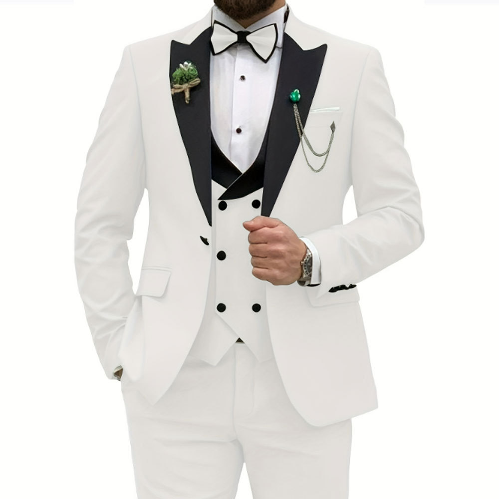 Amazon AliExpress Trajes de estación independientes de hombre de tres piezas de novio y padrino para banquete de boda trajes transfronterizos grandes para hombres