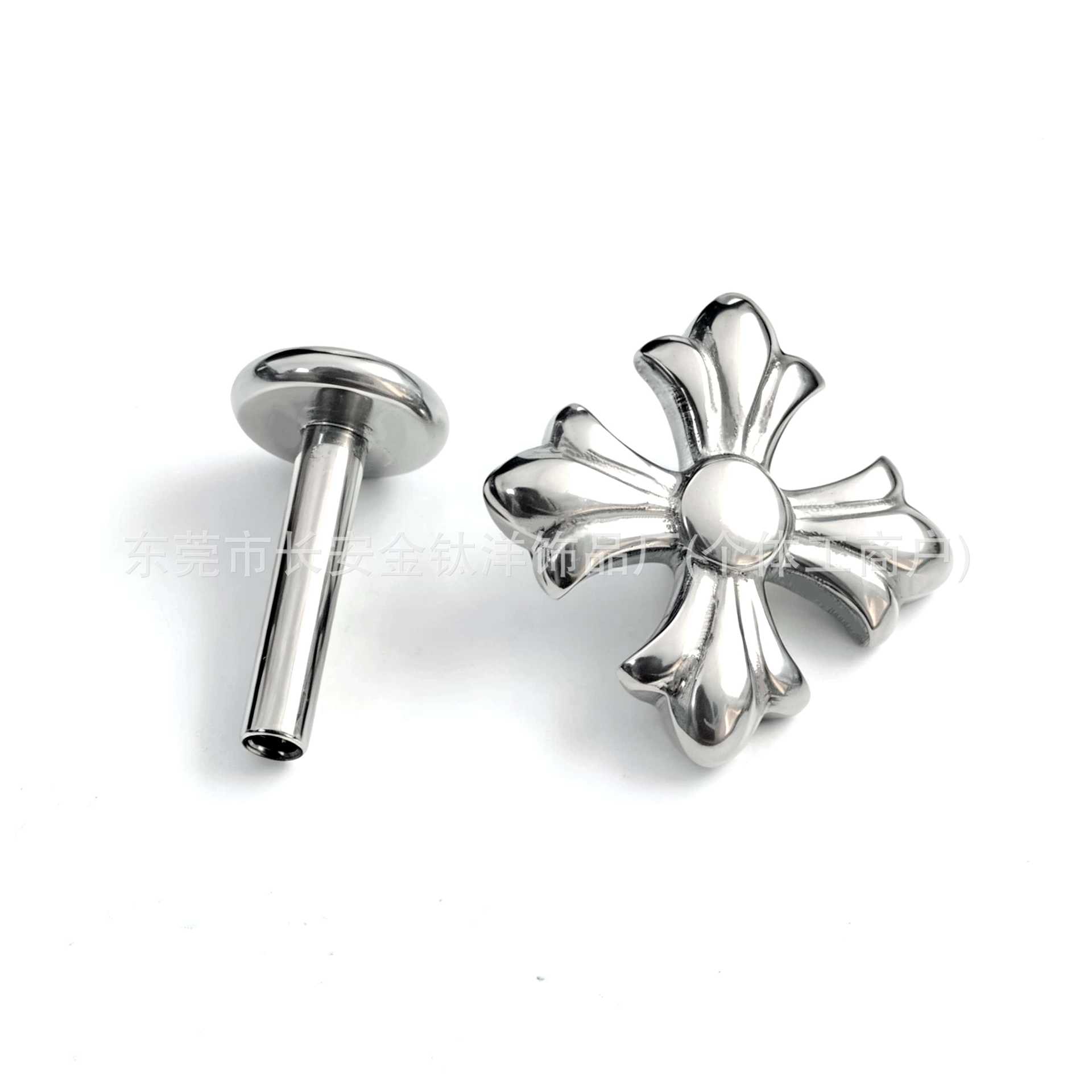 Pointed titanium steel lip stud product view