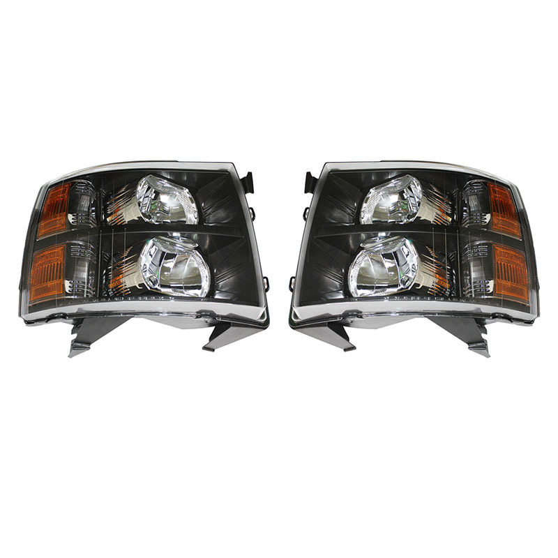 Aplicable a Chevrolet 07 - 13 Silverado faro Solode original halógeno medio conjunto negro