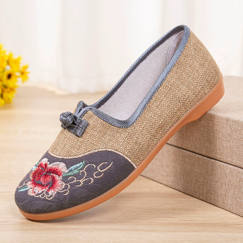 Осенние Slip-ons, этническая обувь, Ханьфу для матери, повседневная обувь, этнический стиль, мягкая подошва, оптовый
