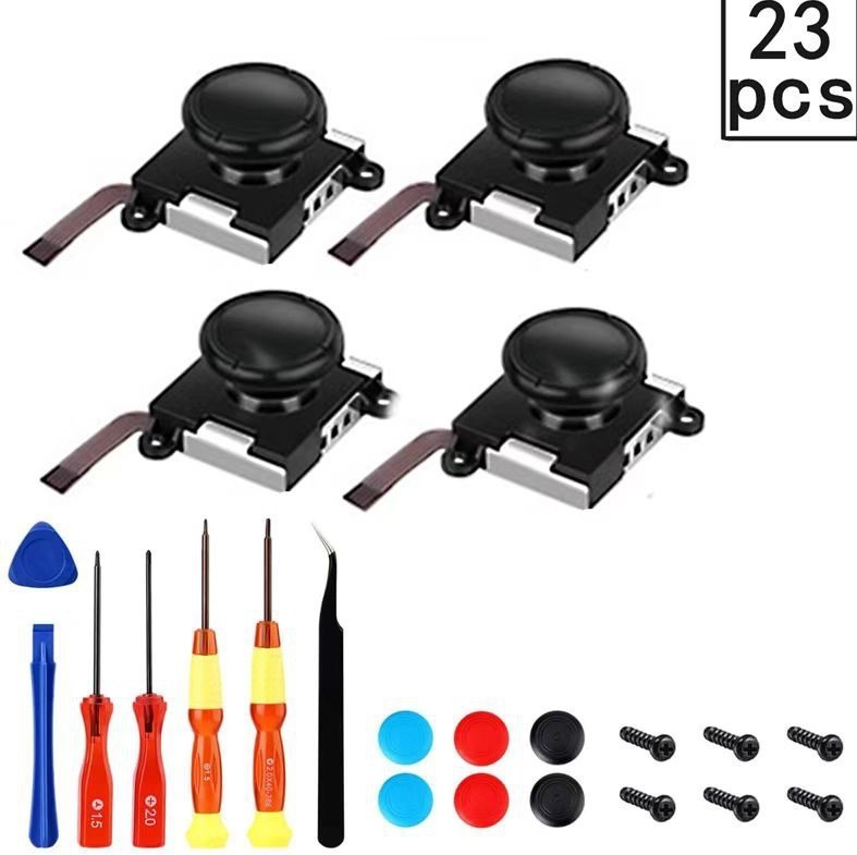 Nintendo interruptor multi-pieza destornillador mango herramienta de reparación 3D Rocker alegría-con accesorios de reparación de acogida