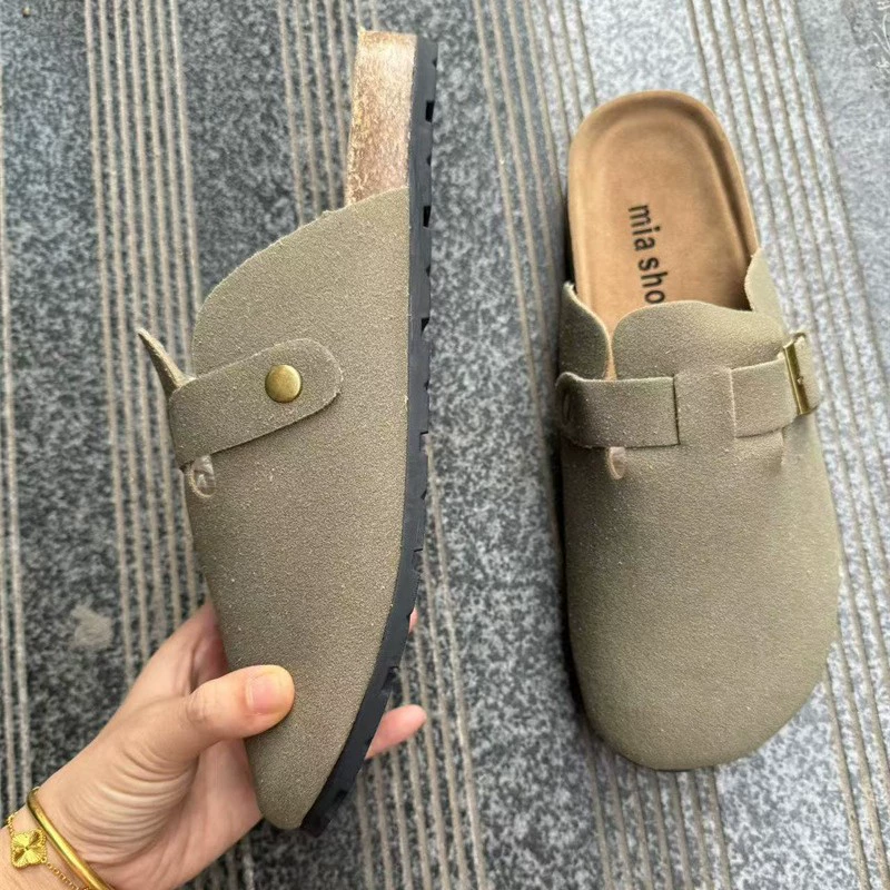 Прямые продажи с фабрики, ретро-обувь Birkenstock, полутапочки Baotou для женщин, которые можно носить на улице, весна-лето 2025, новый стиль, ленивые слипоны Birkenstock