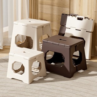 Folding Stool Home Space-saving Outdoor Portable Mazar Plastic Small Bench Shoe Changing Stool Adult Children Wholesale