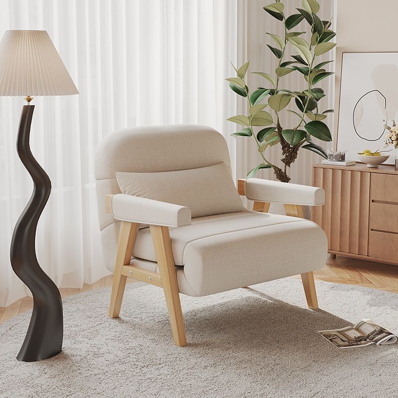 Solid Wood Sofa Bed Sofa Balcony Folding Living Room Dual-Purpose Japanese Multi-Functional Foldable Single Double Small Apartment