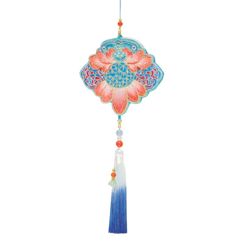 [Qian Li] Fish Play Qinghe вышитое Саше подвесное Саше на пояс антикварная Подвеска Аксессуары ханьфу кошелек оптовая продажа