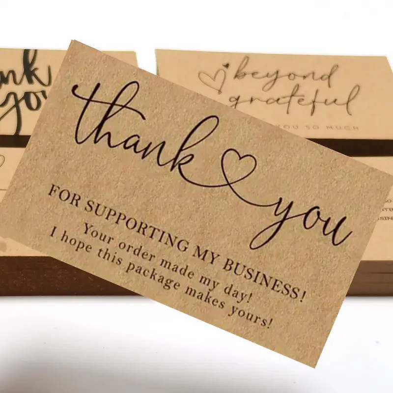 Dankeskarten Für Geschenke Aus Kraftpapier Zum Verpacken Und Dekorieren_voghion.com