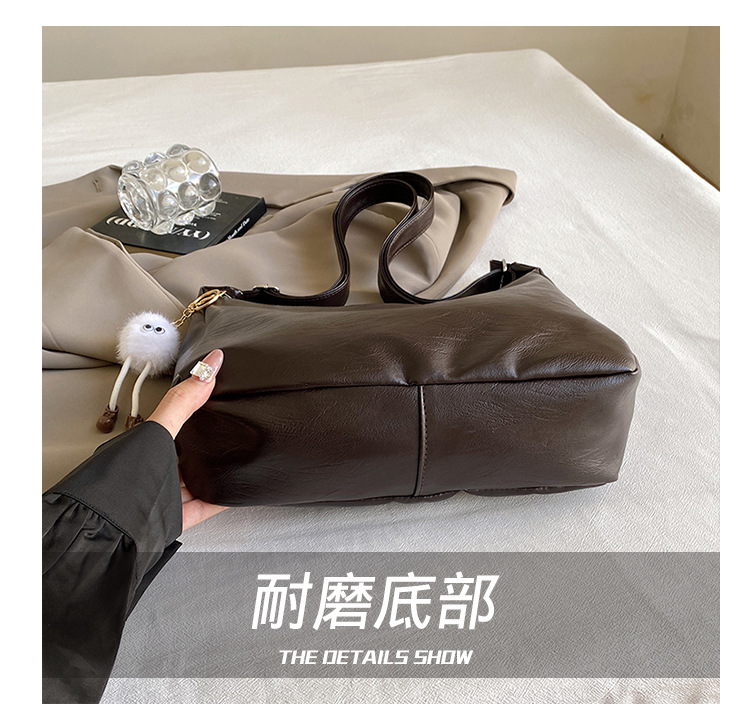 Simple and large-capacity bag for women, 2024 new style, fashionable and versatile casual single-shoulder bag, student commuting crossbody tote bag undefined