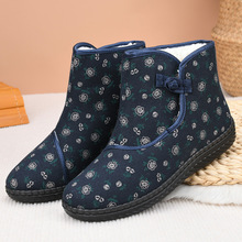 冬季新款老北京棉鞋女加绒保暖妈妈鞋中老年雪地靴地摊货源批发