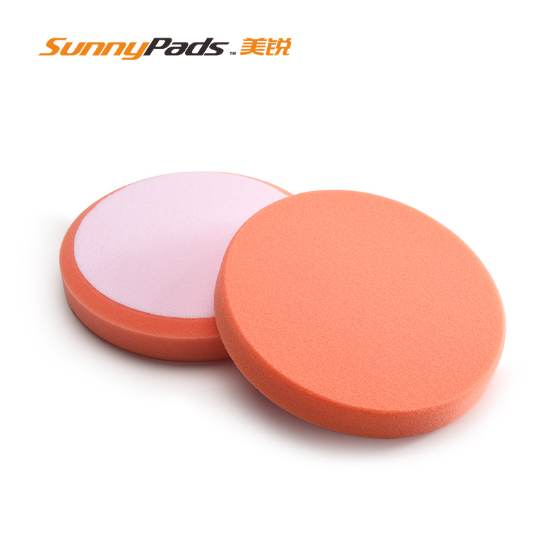 厂家供应平面中抛通用抛光盘6寸漆面打蜡美容抛光轮自粘海绵盘