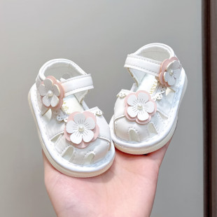 Baby Sandals New Style Baby Girl Summer Toddler Shoes Soft Sole Breathable Screaming Shoes That Won'T Fall Off