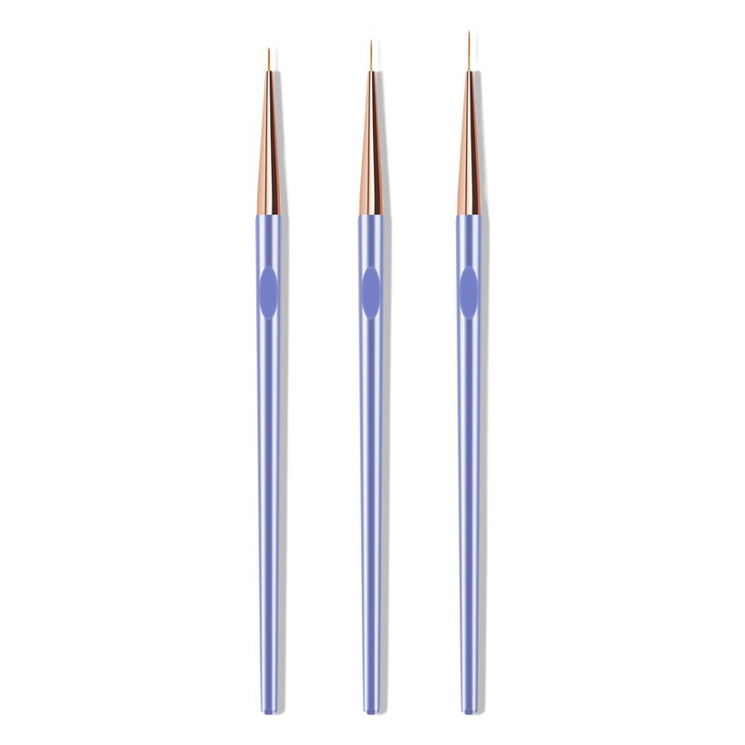Cross-border especial de 3 piezas de uñas pluma de dibujo galvanoplastia pluma varilla eléctrica púrpura de uñas pluma pintada traje de pluma
