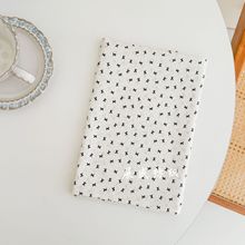 全棉印花布料 韩版小波点蝴蝶结印花面料 手工diy发饰箱包服装布