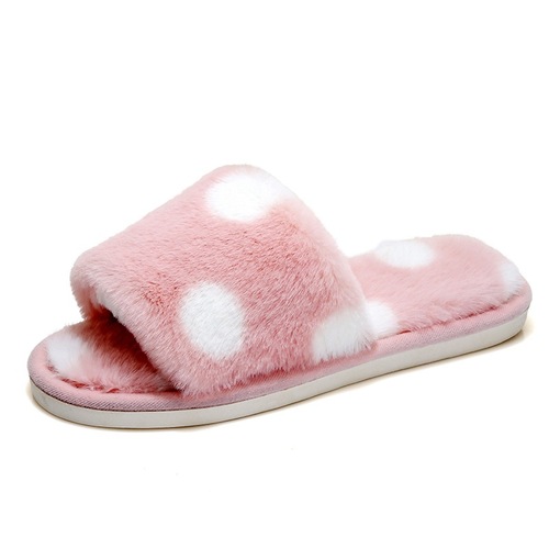 Fairy Wind Leopard Print Plush Slippers for Women, Outdoor Wear  Autumn New Soft and Fluffy Air-Conditioned Room Slippers