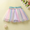 summer Foreign trade Children Skirt girl skirt baby Gradient Rainbow colors princess Body Short skirt Jacobs Pleated skirt