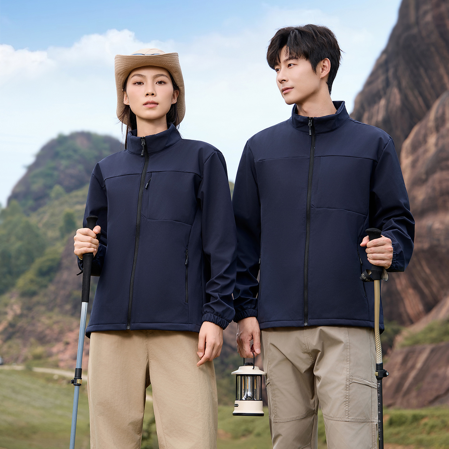 Capa de asalto de cuello blando, ropa de grupo para hombres y mujeres con grafeno de lana grueso impermeable a prueba de viento, chaqueta de senderismo, ropa de montaña