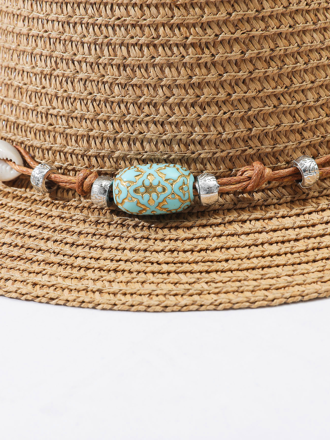 315g Weight Sun Hat, Straw Hat Hats Type Holiday, Beach Occasion Straw Material Geometric Pattern Summer Season Women's Gender Vacation, Classic Style Style Curved Eaves Rim Women's Vacation Classic Style Geometric Curved Eaves Sun Hat Straw Hat 11