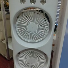 二重ファン三穴デスクトップオフィス多段階リモコン首振り雰囲気ランプ氷噴霧扇風機メーカー卸売りクロスボーダー