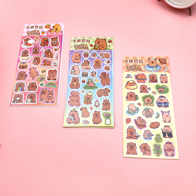 Laser Flash Cartoon Stickers, Guka Handbook Stickers, Mobile Phone Case Decoration Stickers, Cultural and Creative Products, World Cup Mascot