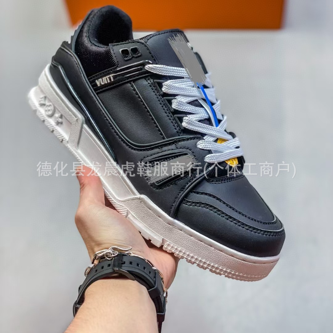 Ventas directas de fábrica de Guangzhou Traienr zapatillas deportivas mujer cemento blanco negro mezclilla plataforma zapatos casuales hombres y mujeres con el mismo estilo