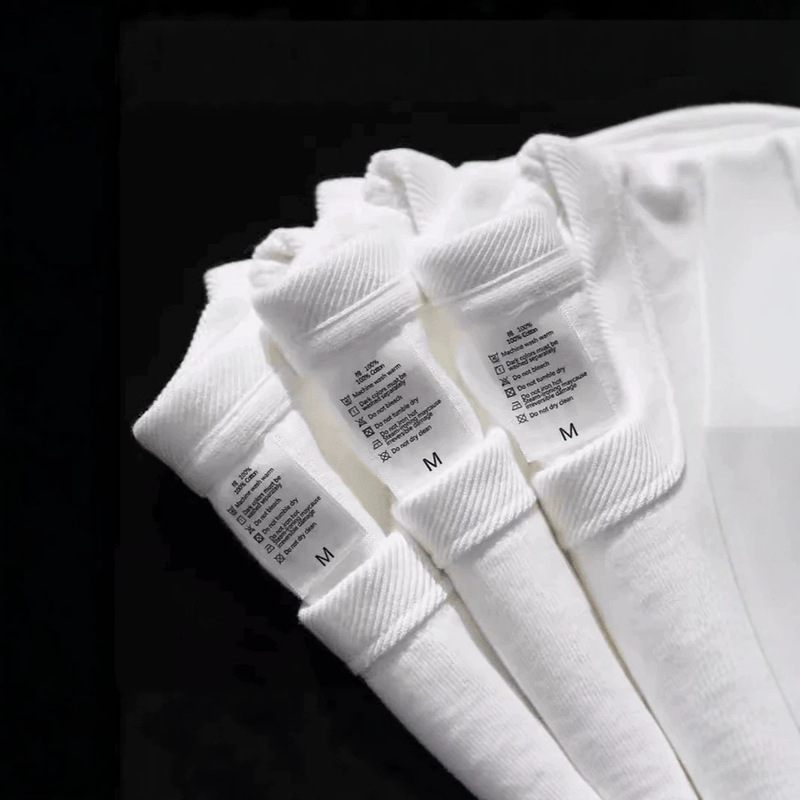 Triple stitching! Does not deform after washing! 300g heavyweight pure cotton white short-sleeve T-shirt for women, loose-fitting half-sleeve inner wear for men