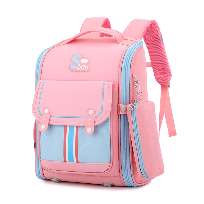 Mochila escolar para estudiantes de primaria 2024 nuevo estilo de primer, segundo, tercer a sexto grado, ligero, reducción de la carga, transpirable, doble hombro para niños