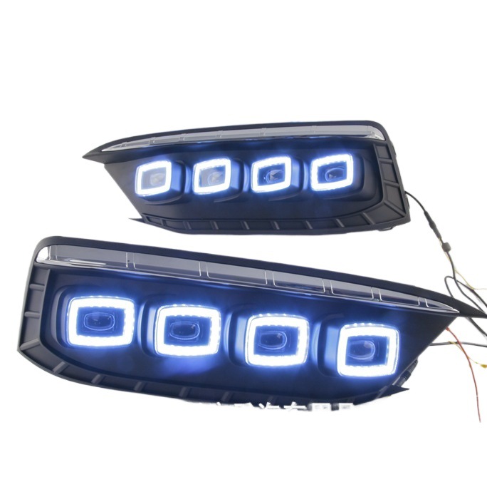Aplicable a 19 - 20 - 21 Honda Civic Bugatti luces diurnas Civic cuatro ojos tres colores luces diurnas
