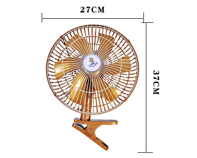 Car fan 12V24v large truck engineering car van strong wind cooling shaking head car electric fan