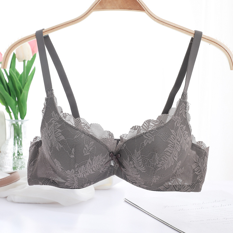 Fábrica ajustable en el sitio de damas sujetador de encaje sexy superior delgado bajo grueso reunido sobre el bra anti-caída sureste image 9