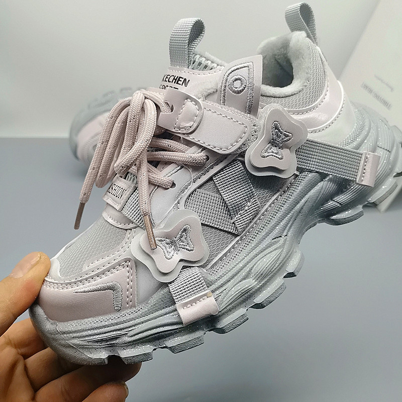 Mi Le Chao Niño algodón, zapatos de moda para niños, zapatos deportivos de cuero para niños, zapatos casuales de cuero impermeables